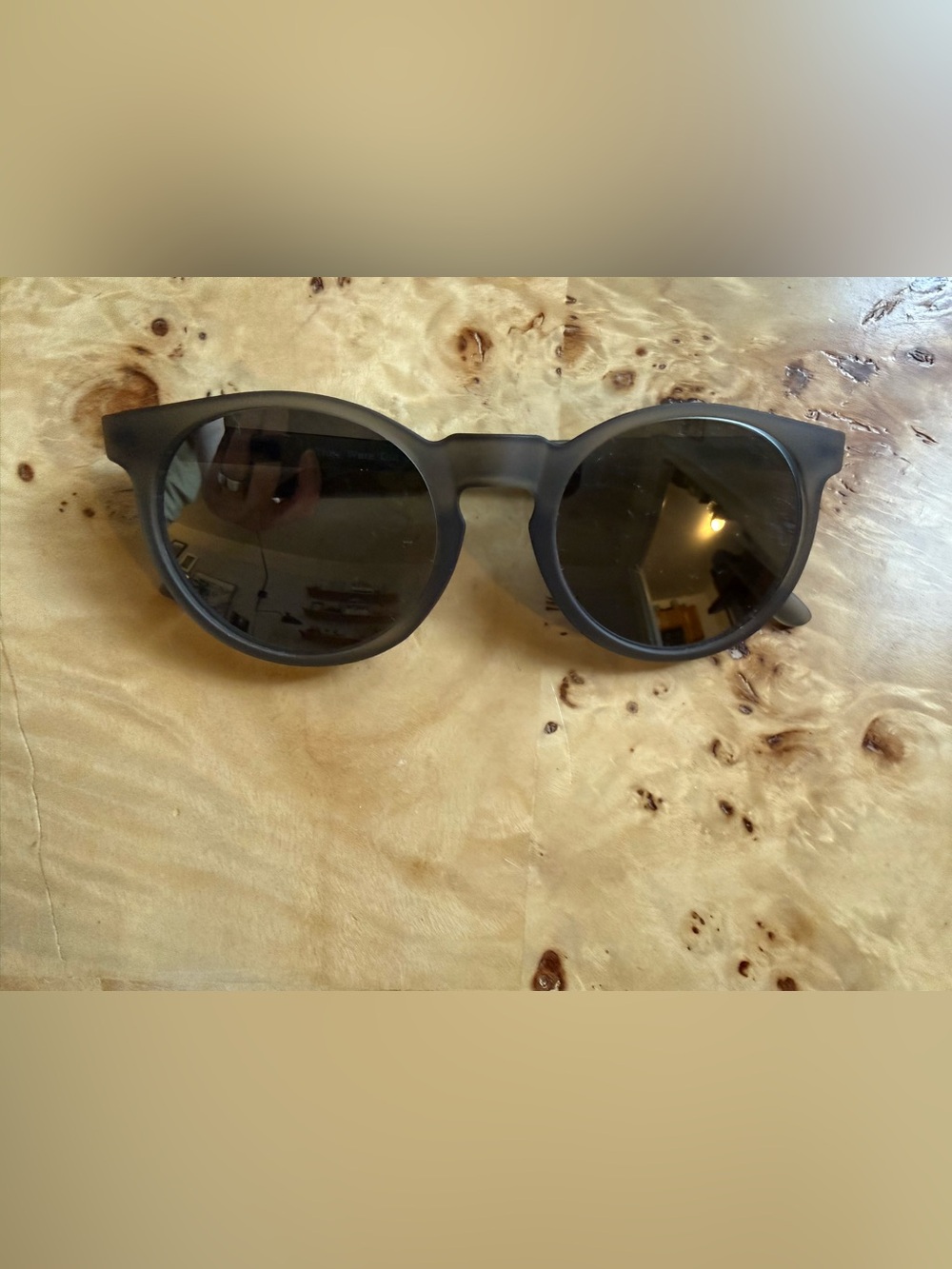 Goodr Matte Black Roun Gender Neutral Sunglasses